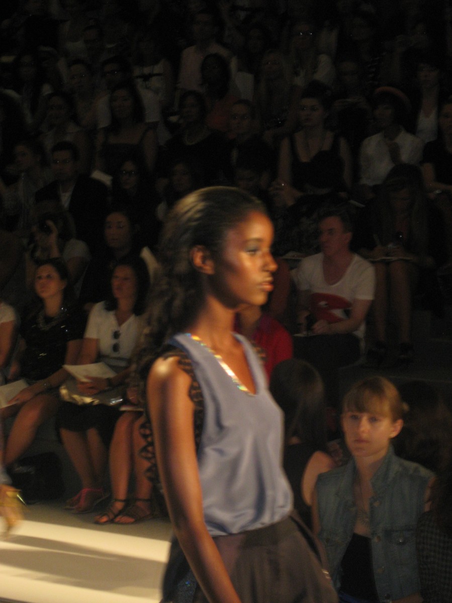 My favorite piece from Rebecca Taylor's S/S 2012 collection, a periwinkle blue silk with black lace.